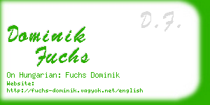 dominik fuchs business card